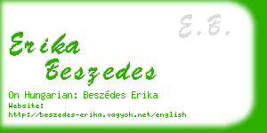 erika beszedes business card