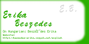 erika beszedes business card